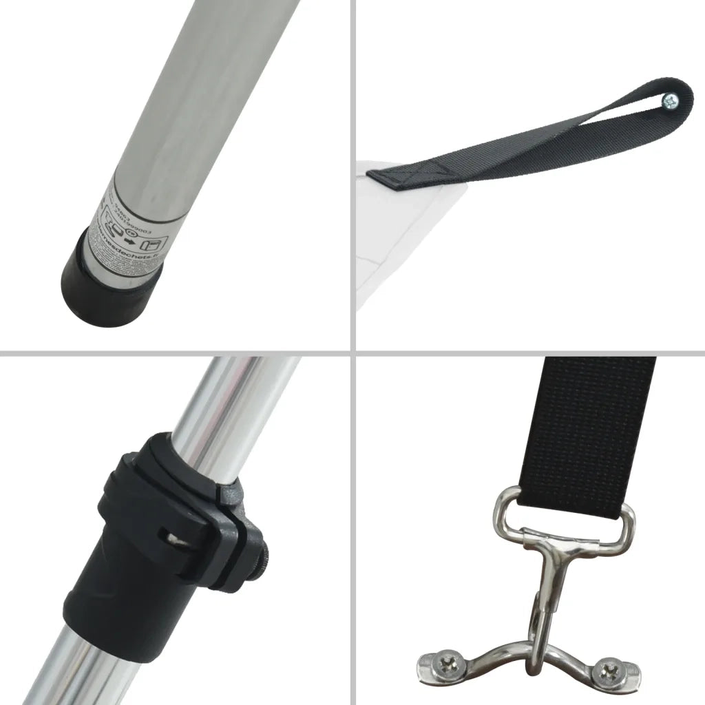 Set Estensione Tendalino a T-Parasole marino Bianco 170x170x(113-182,5) cm