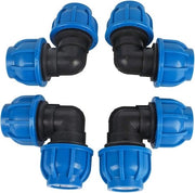 Connettori di giunzione per tubi di plastica PE, adattatore di angolo, connessione da 32mm a 32mm.
