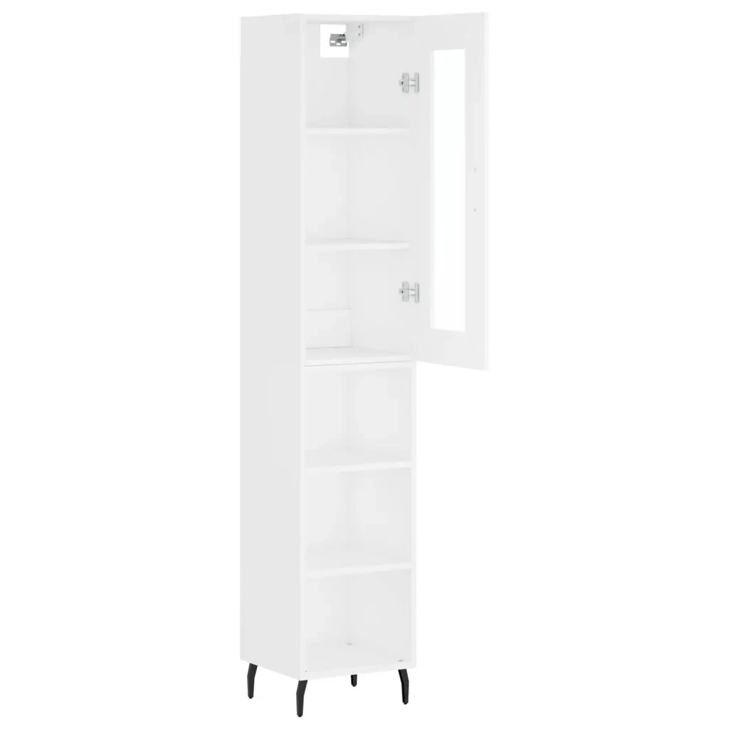 Credenza Bianca 34,5x34x180 cm in Legno Multistrato 3199377
