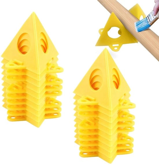 Piramide per supporto 20 pezzi - Standard conico giallo - Supporto per dipinti mini - Supporto per mobili a tre gambe - Supporto per dipinti - Costruzione robusta 60 x 45 mm - Supporto per dipinti