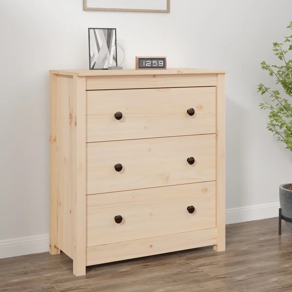 Credenza | Madia | Buffet da pranzo | Armadio da pranzo 70x35x80 cm in Legno Massello di Pino