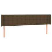 Testiera | Testata ad Orecchio Marrone Scuro 183x16x78/88 cm in Tessuto