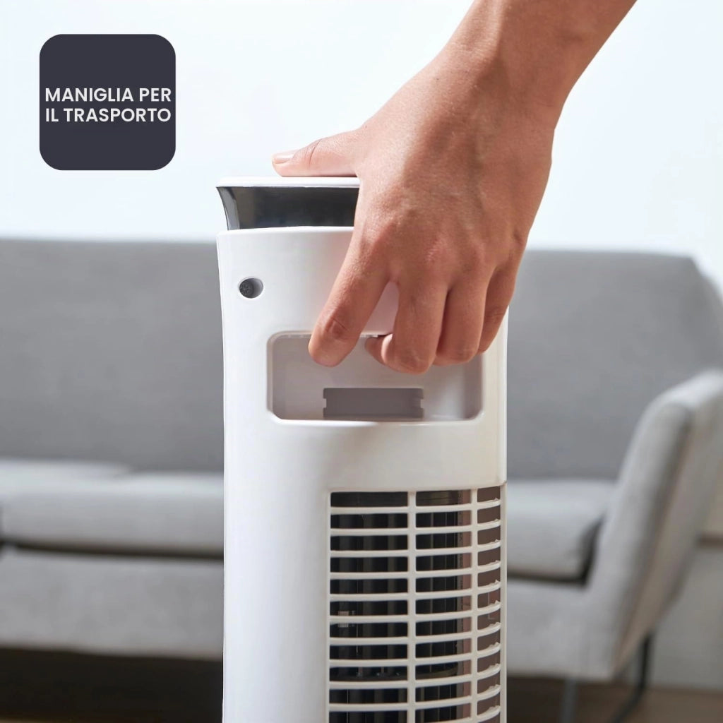Ventilatore Torre Black Decker BXEFT48E Display Led Bianco 22 x h 81 cm
