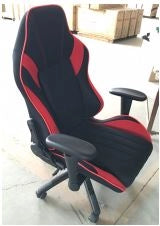 Sedia da ufficio Racing XL Shift in similpelle nero/rosso,senza poggiapiedi