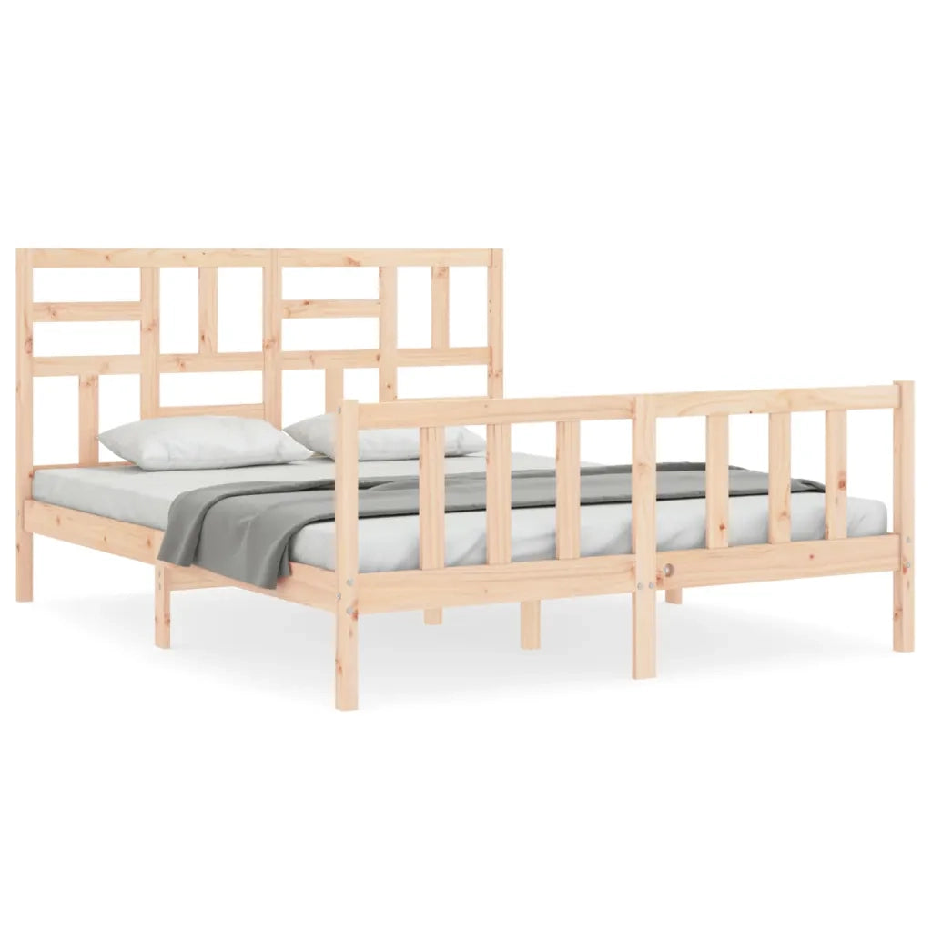 vidaXL Giroletto senza Materasso 160x200 cm in Legno Massello di Pino