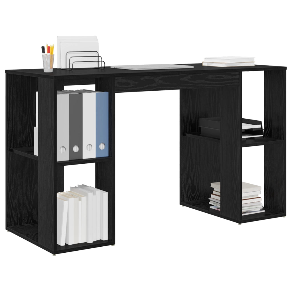 Scrivania Computer Rovere Nero Rovere Nero MDF Media