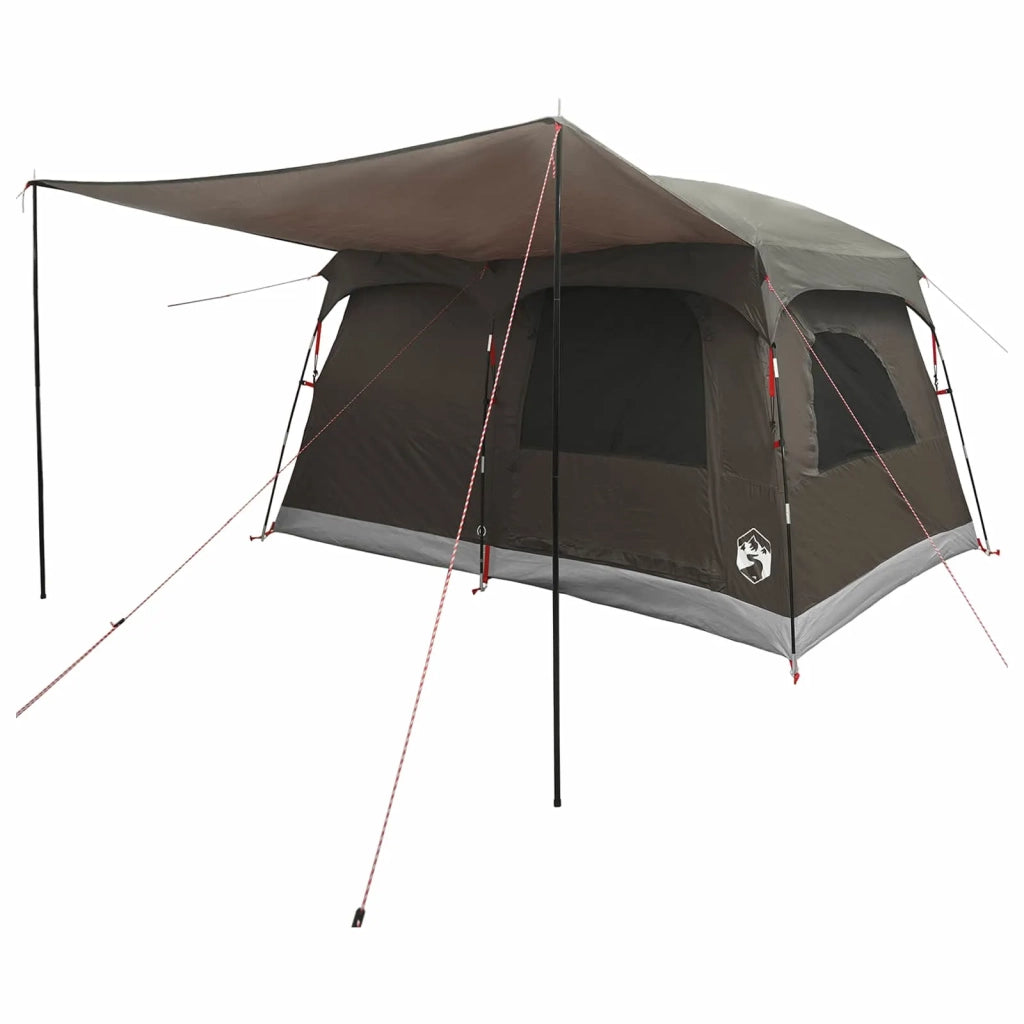 Tenda Familiare Marrone Grigio 380 x 260 x 190 cm Poliestere 42029001