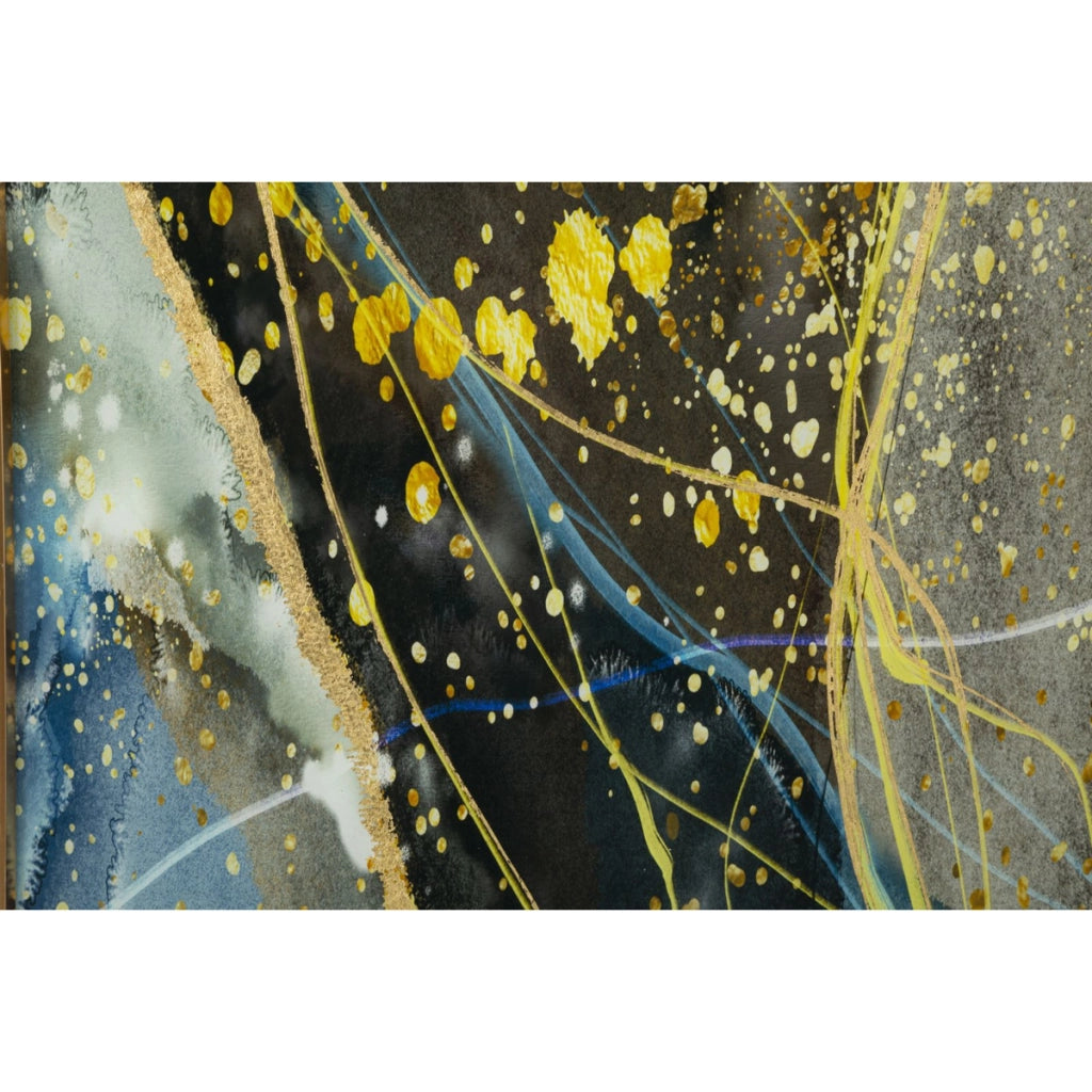 Stampa su Tela Astratto 2, Multicolore, Metallo, 120x3,5x80 cm