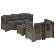 Divano da Giardino 5 Posti con Cuscini Stile Rattan PP 3443919