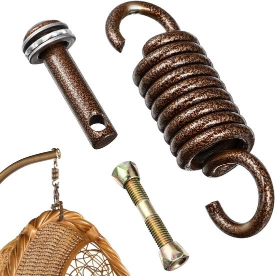 Kit di appendihamacche - Set di attrezzature di alta qualità con molla e gancio oscillante - Accessori per sedie per uso indoor ed esterno