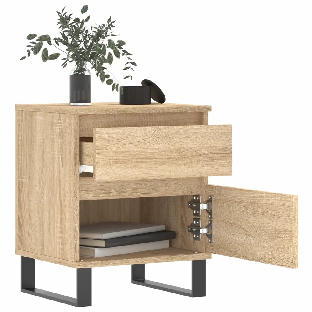 Comodino | Armadio da Notte | Mobiletto da notte Rovere Sonoma 40x35x50 cm in Legno Multistrato