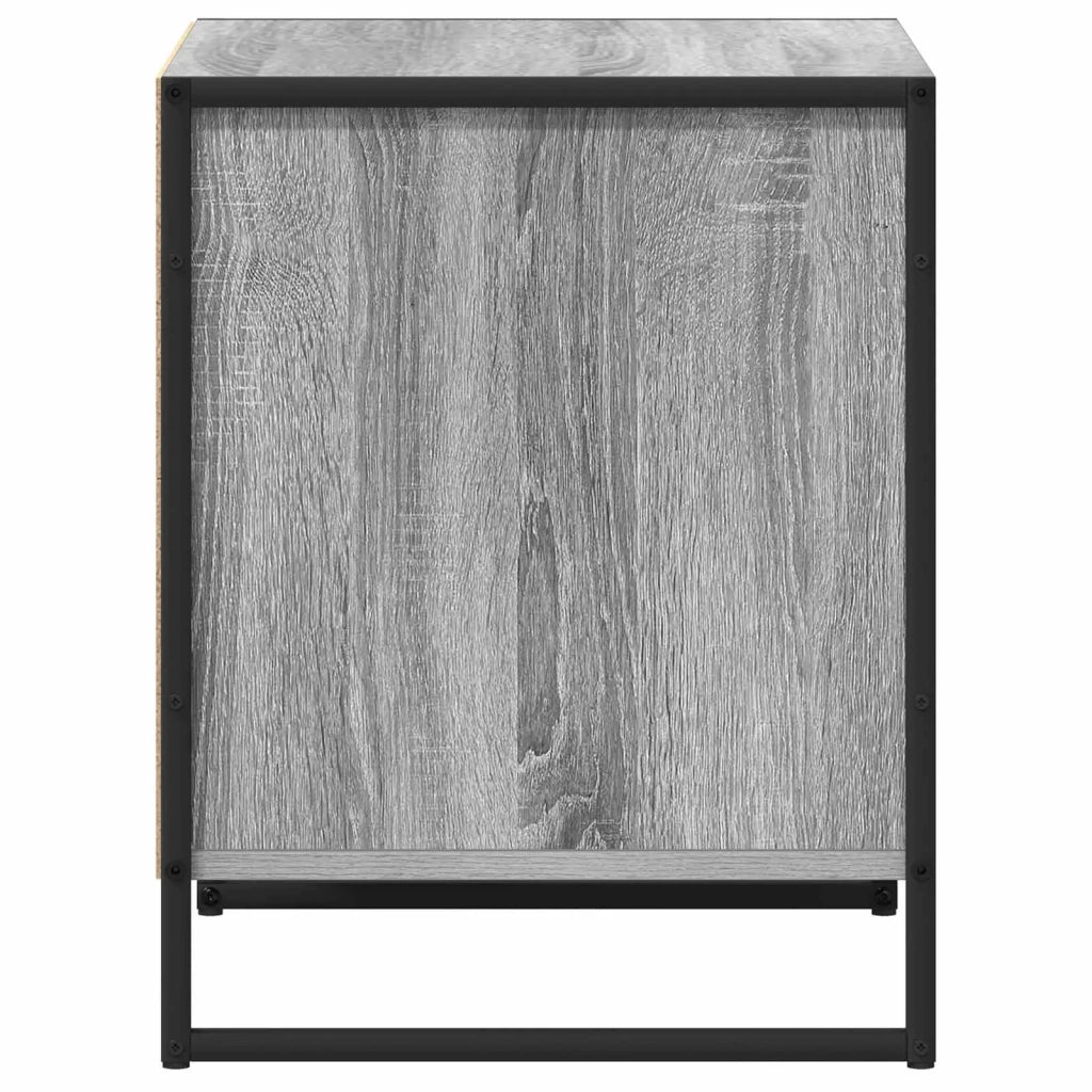 Comodino con cassetto 2 pz-Set di 2 Tavolino da notte Grigio Sonoma 50 x 39,5 x 50 cm