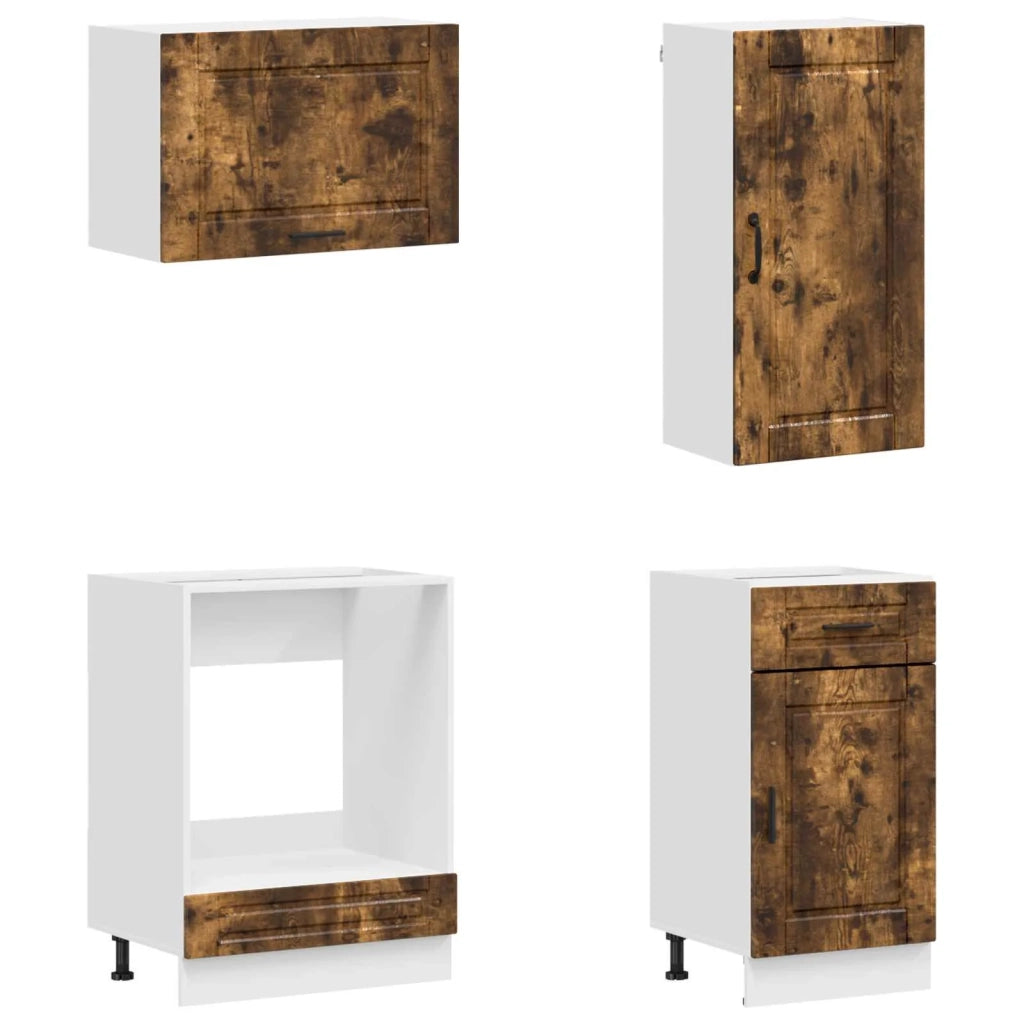 Unità Cucina PORTO 8 pcs Rovere Fumo Legno ingegnerizzato 3438178
