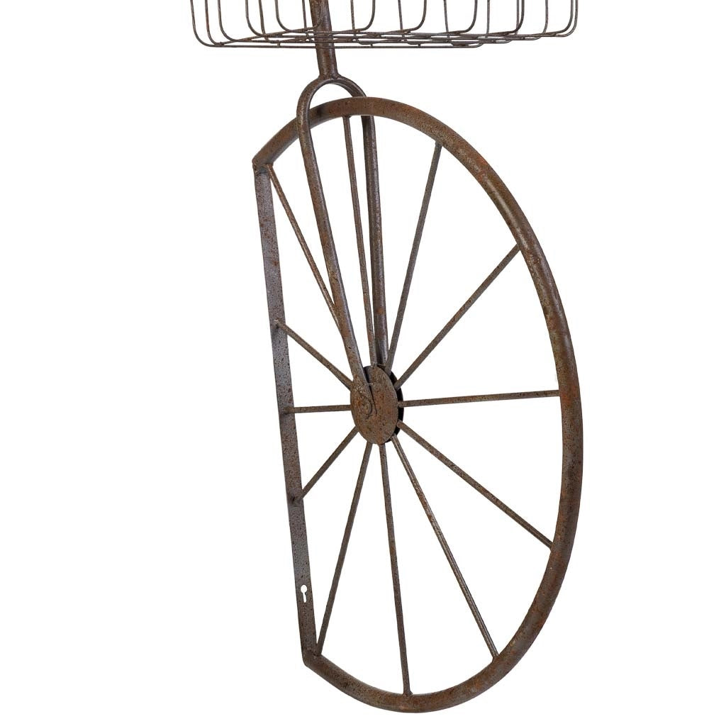 Fioriera in metallo per bicicletta rame 54,61x46,99x104,78h cm