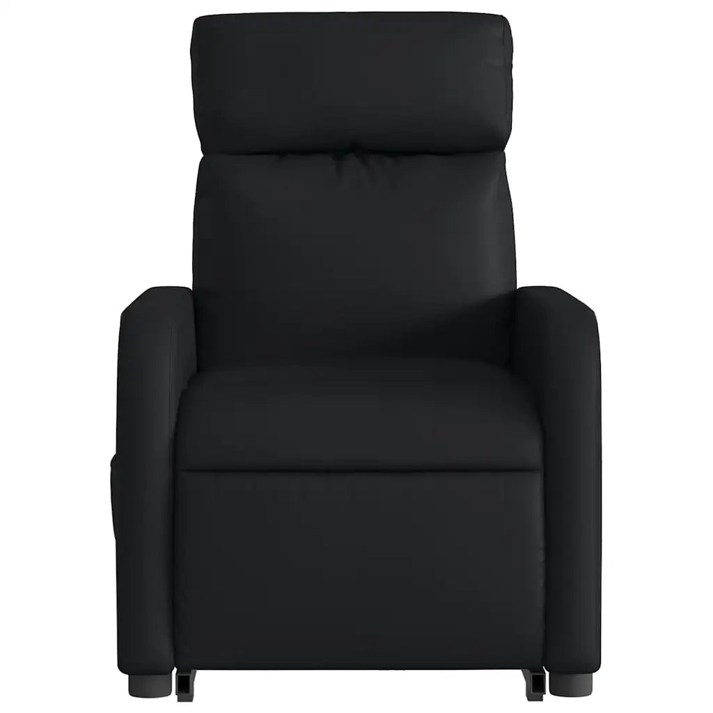 Poltrona | Sedia Relax Alzapersona Reclinabile Massaggio Nero Similpelle
