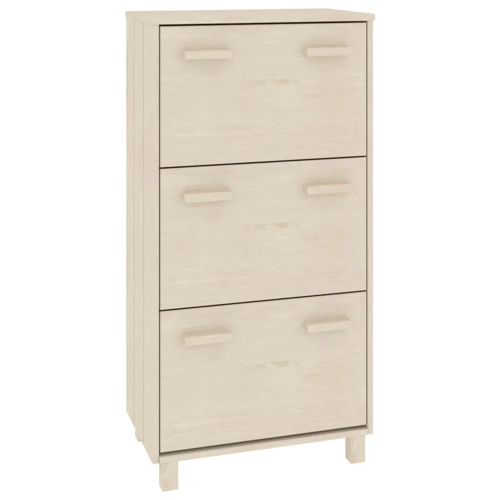 Scarpiera | Mobile per scarpe HAMAR ambra 59,5x35x117 cm in Legno Massello di Pino