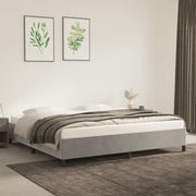 Giroletto senza Materasso-Struttura Letto Grigio Chiaro 200x200 cm Velluto 723806