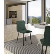 Sedia rivestita in tessuto easy-clean Gambe in metallo verniciato Ariel 46cm X 55cm H 87.5cm Stones