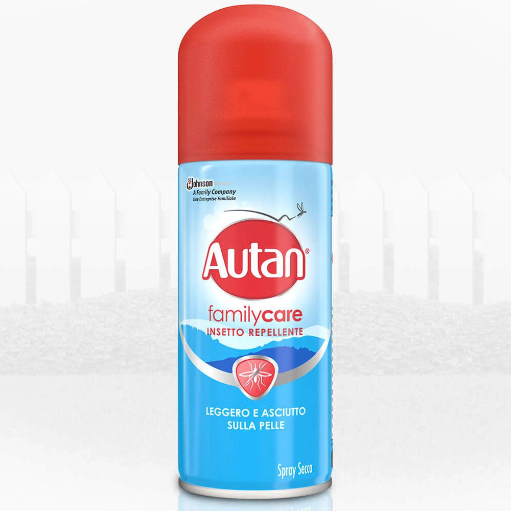 Multipack da 12 spray autan family care secco insetto repellente da 100 milliliter ciascuno