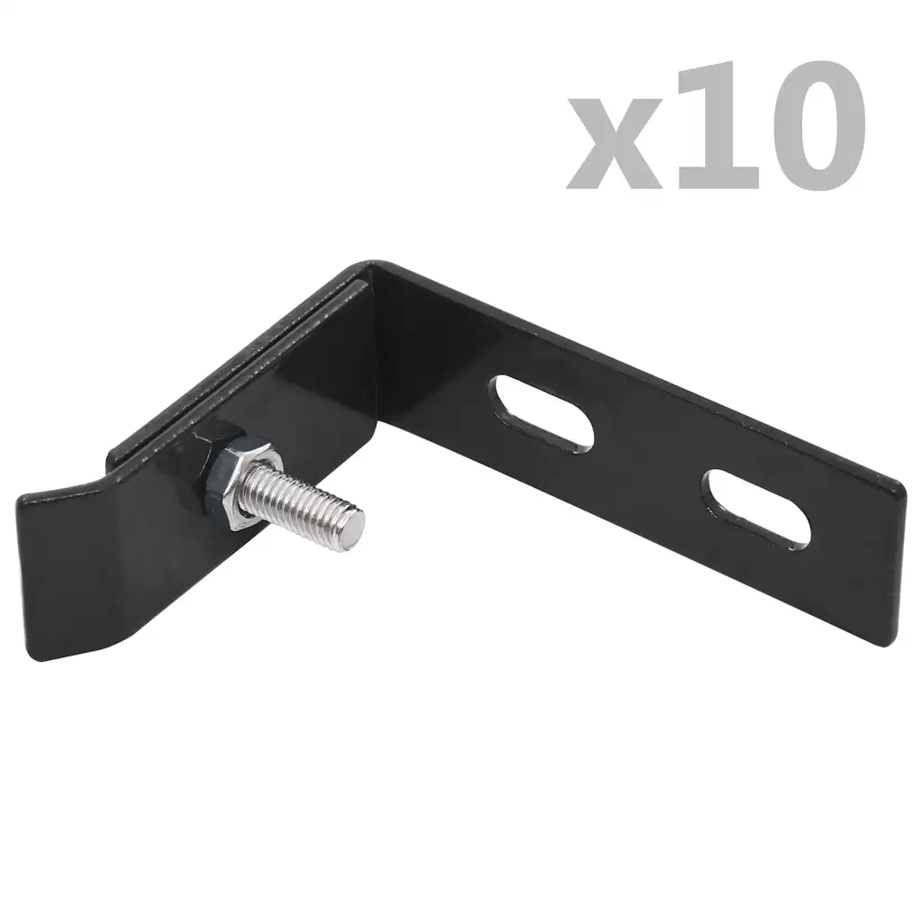 Set di Connettori Angolari a Parete 10 pz Antracite 144501