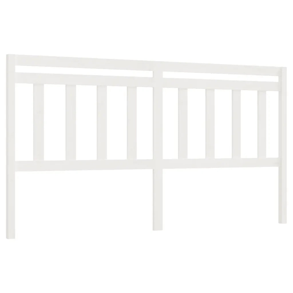 Testiera per Letto Bianca 186x4x100cm in Legno Massello di Pino cod mxl 47683