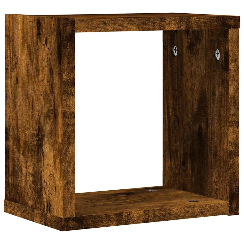 Scaffali da parete 2 pcs Rovere fumé 26 x 15 x 26 cm 815888