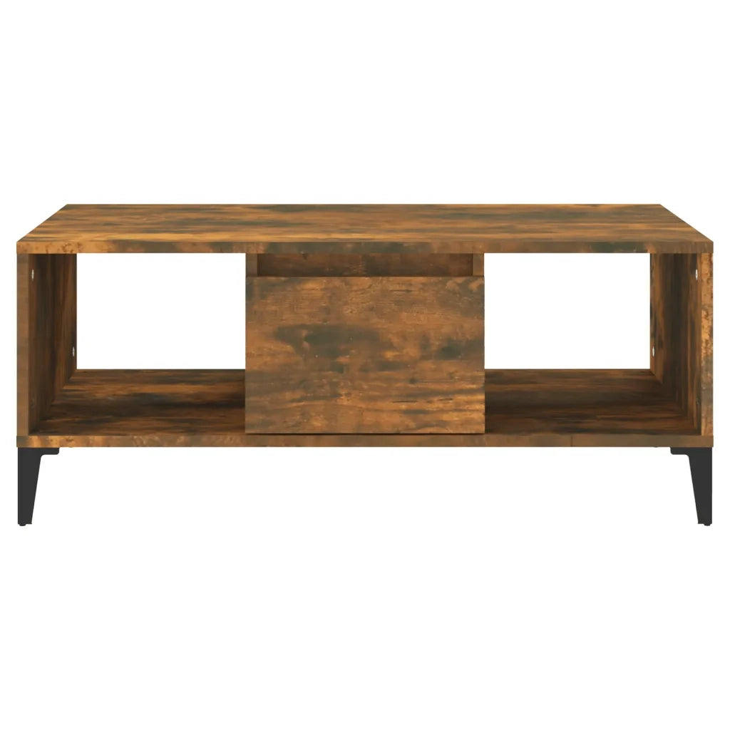 Tavolino da Salotto Rovere Fumo 90x50x36,5 cm Legno Multistrato cod mxl 26236
