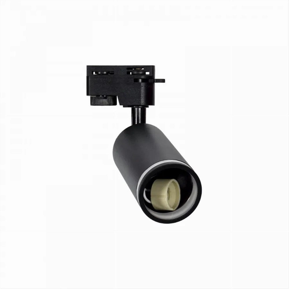 Trade Shop - Lampada Portafaretto Cilindrico Per Binario Monofase Orientabile Attacco Gu10 194c - Nero
