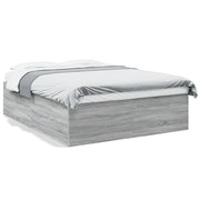 Letto matrimoniale | Letto per adulti | Giroletto Grigio Sonoma 160x200 cm in Legno Multistrato
