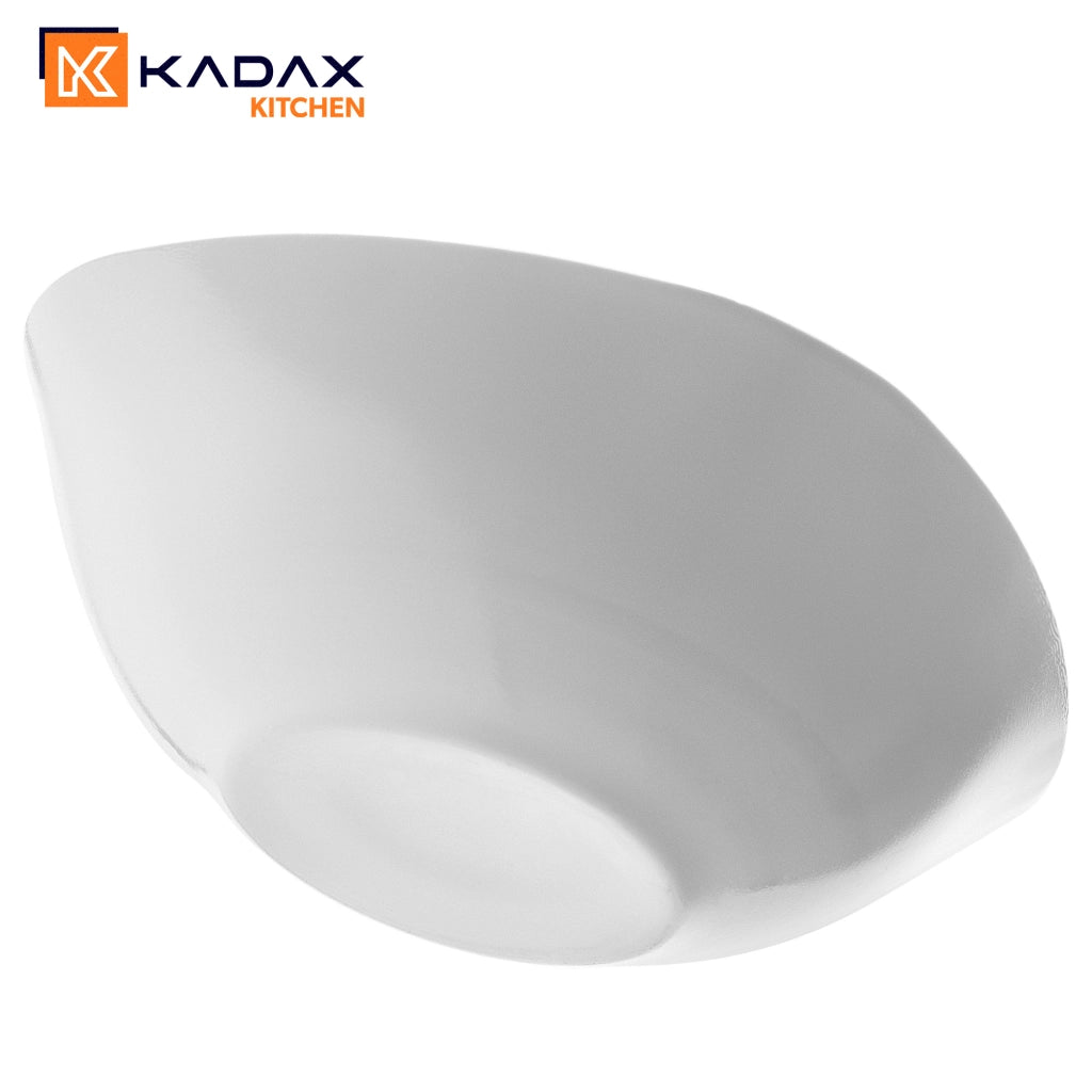 Ciotola in vetro KADAX per insalata, snack, insalata, 19 cm, ciotola per zuppa, bianca