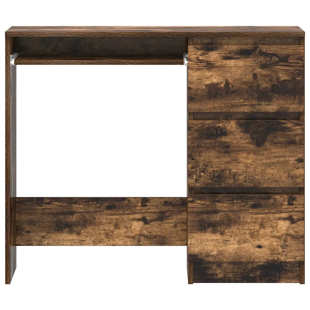 Scrivania Rovere Fumo 90x45x76 cm in Legno Multistrato 815507
