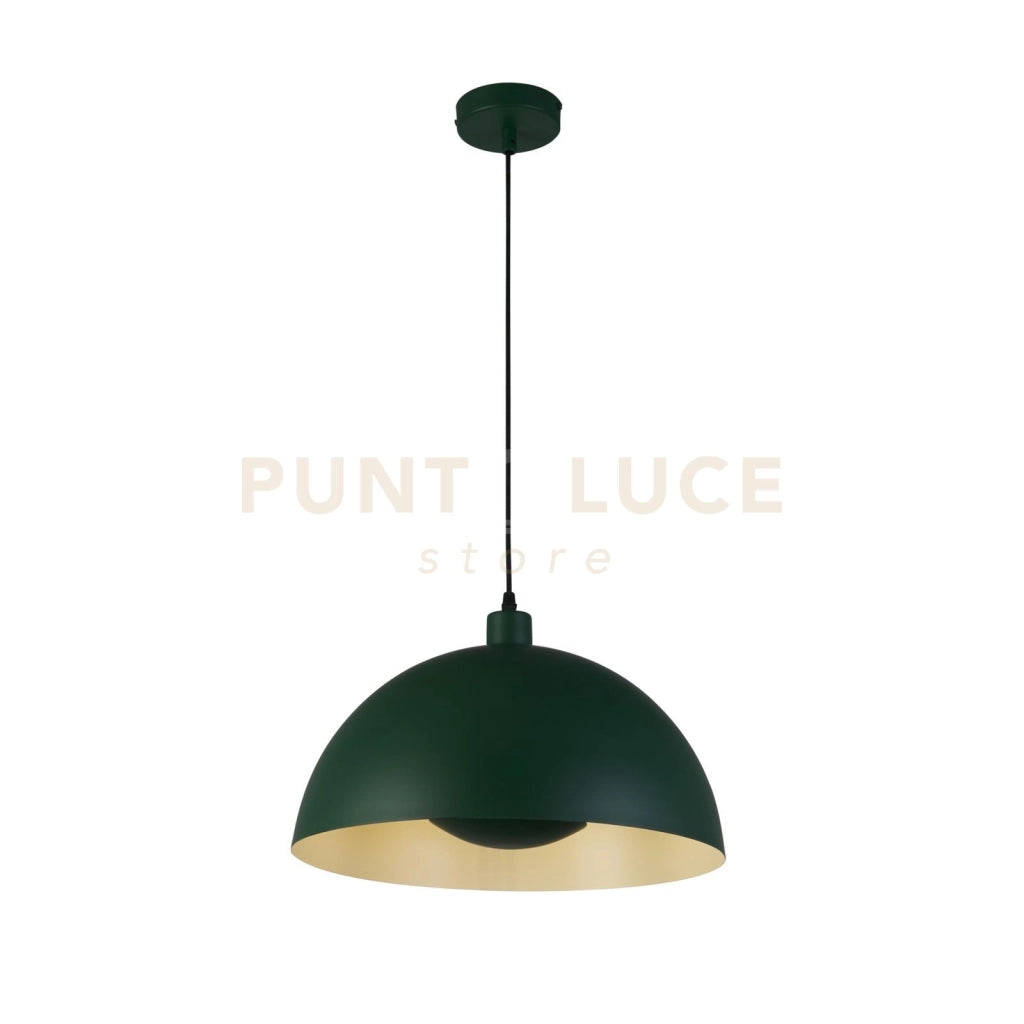 Ciondolo Mars 1LT, metallo verde opaco e interno crema