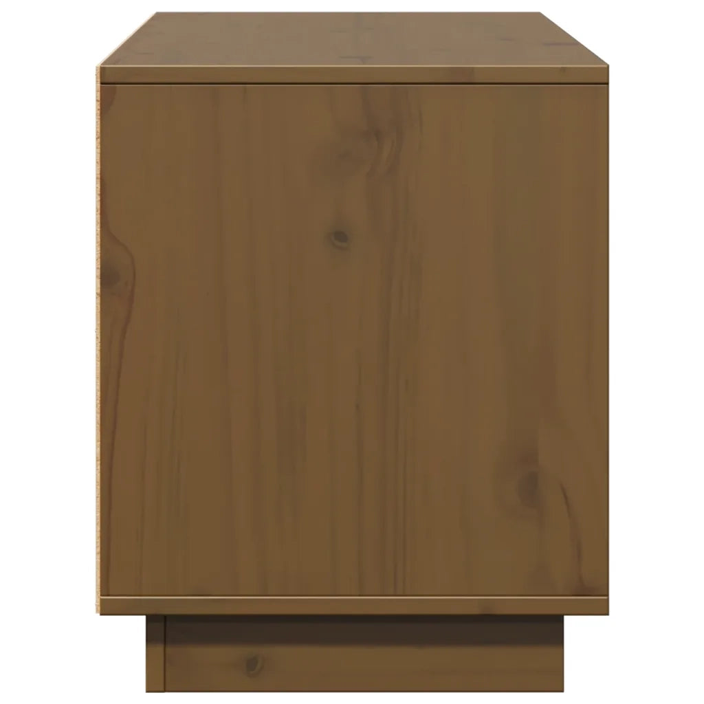 Mobile TV Miele 110,5x35x44 cm in Legno Massello di Pino