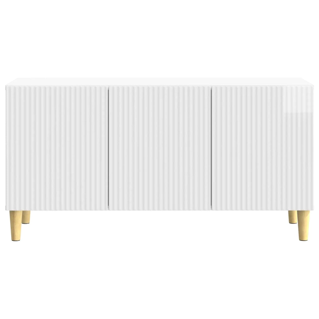 Mobile TV Bianco Lucido 99 x 34,5 x 50 cm Legno ingegnerizzato 894719