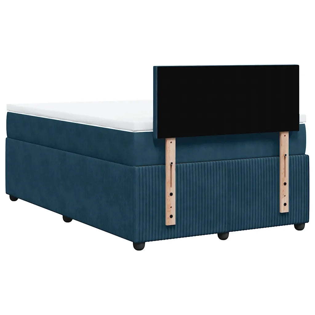 Giroletto a Molle con Materasso Blu 120x200 cm in Velluto 3290008