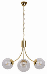 Lampadario Candellux DANI 3xE14 40W oro vetro regolabile