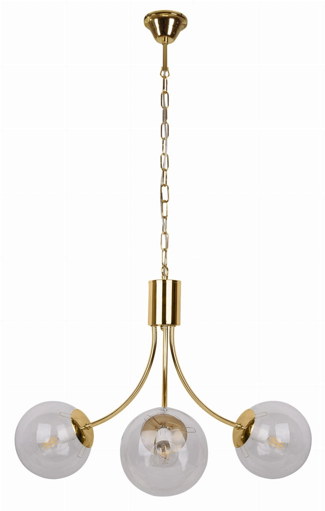 Lampadario Candellux DANI 3xE14 40W oro vetro regolabile