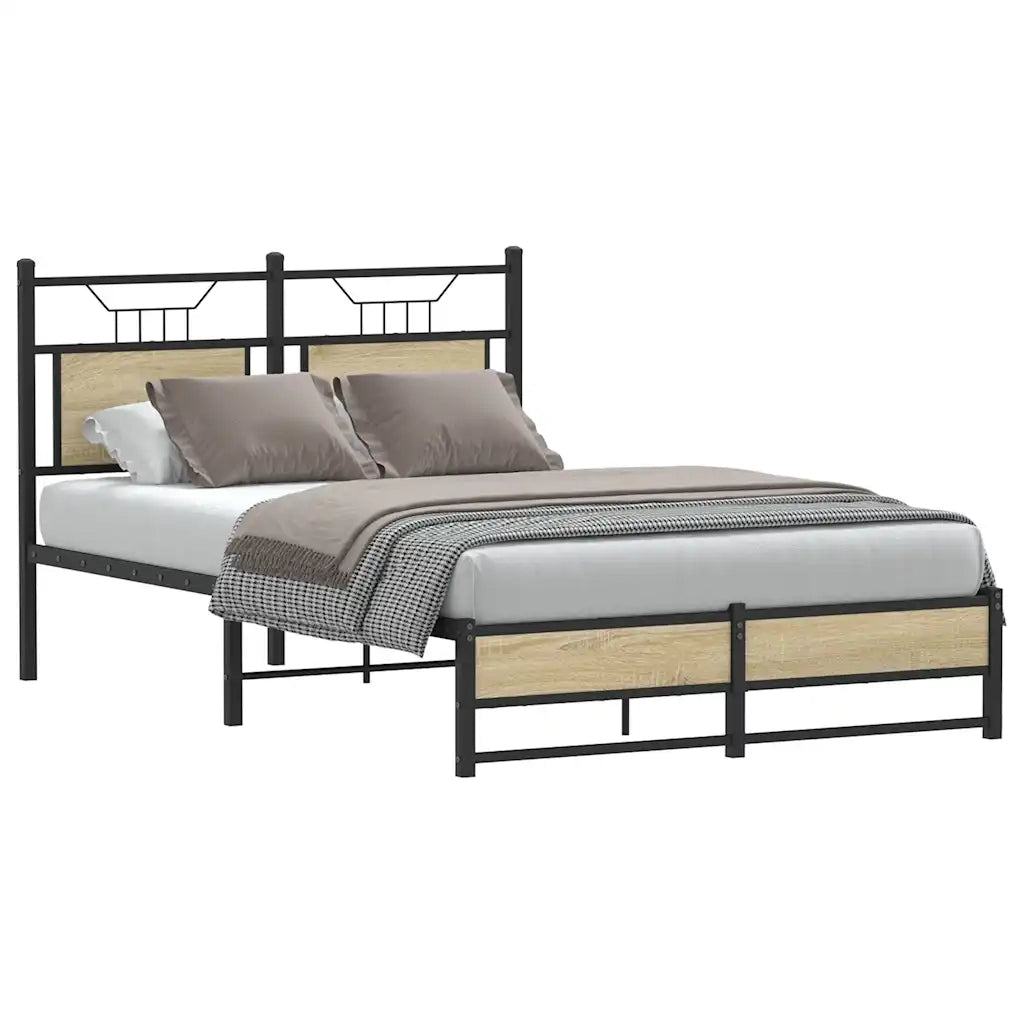 Giroletto senza Materasso-Struttura Letto Rovere Sonoma 120x190cm in Truciolato 396601