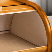 Tromba per pane in legno con chiusura a rotella - Conservazione del pane fresco per varietà di pane - Contenitore per pane ecolabile con copertura anteriore