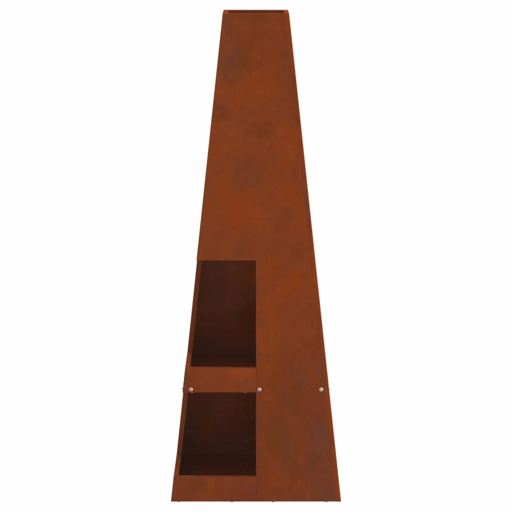Focolare Marrone 35 x 35 x 100 cm Acciaio CorTen CFW6623377
