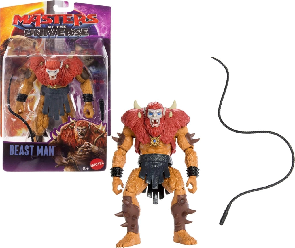 Masters of the Universe - Beast Man, action figure articolata del malvagio seguace peloso, design dettagliato ispirato a