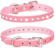 Collare per cane in pelle di suède con strass di cristallo e diamanti bling - adattabile - piccolo/medio - 100% nuovo