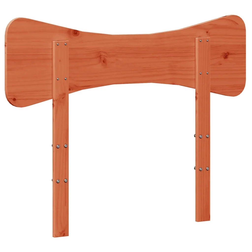 Testiera Marrone Cera 75 cm in Legno Massello di Pino 844800