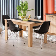 Simala, Tavolo Fisso 6 Posti, 135x80.5x74.5h cm Marrone Rovere