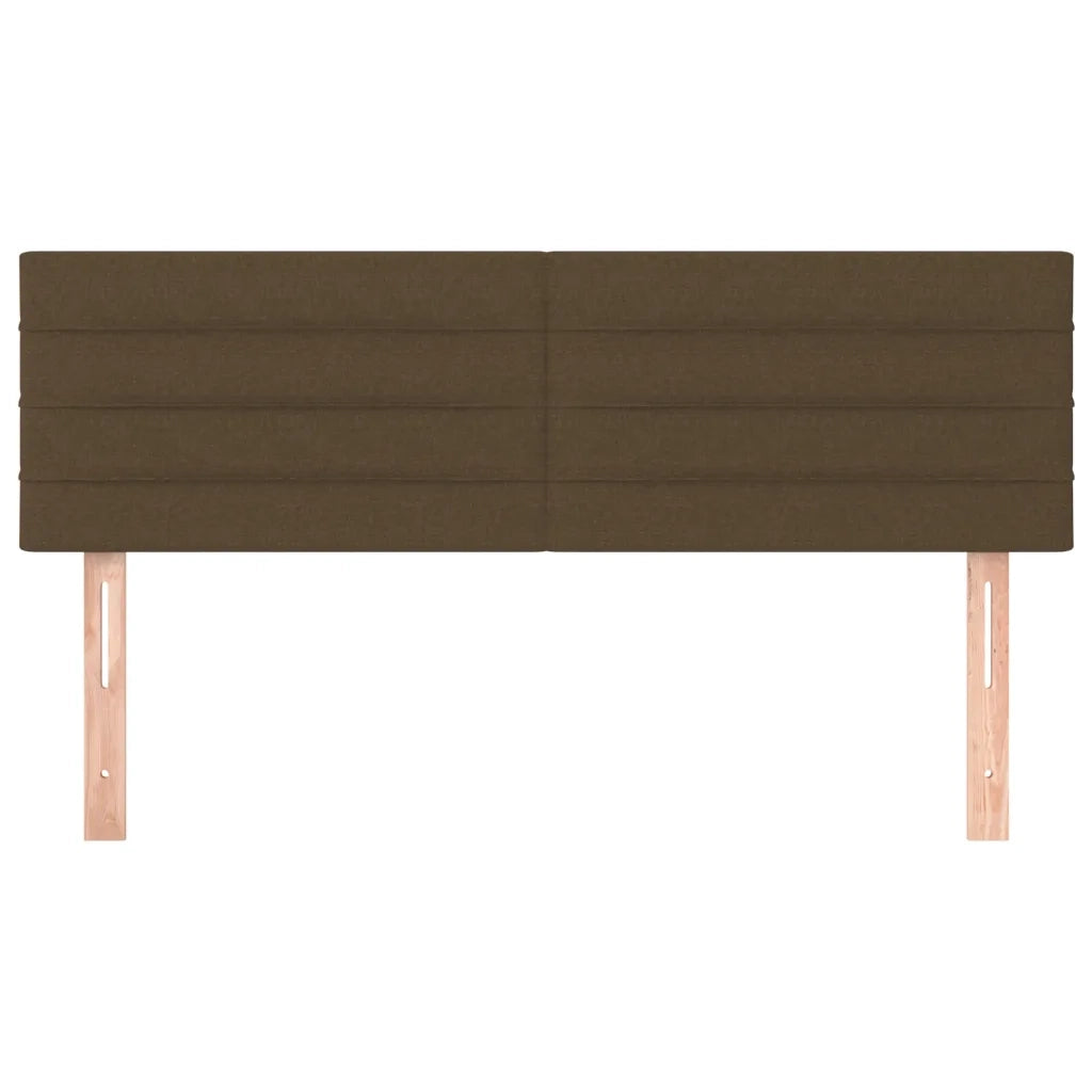 Testiere 2 pz Marrone Scuro 72x5x78/88 cm in Tessuto