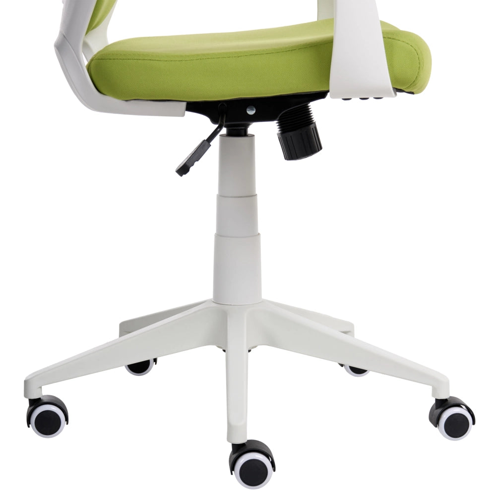 Sedia da ufficio in tessuto verde lime girevole per computer da scrivania Seduta regolabile Schienale reclinabile