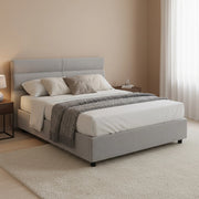 Brinzio, Letto Piazza e Mezza Materasso Incluso Made in Italy, Grigio