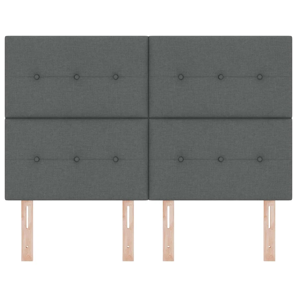 Testiera LED con strisce LED Grigio scuro 160 cm Tessuto 3338437