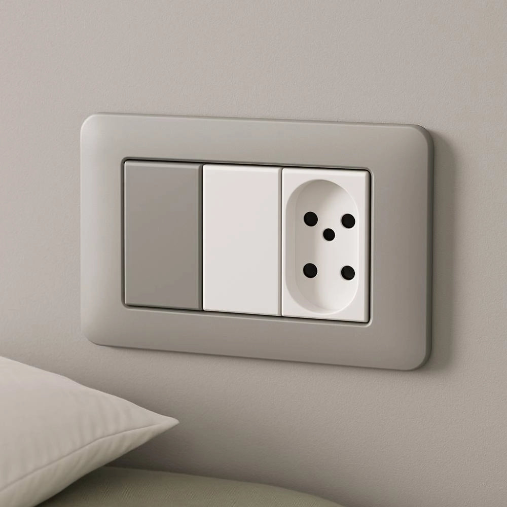 Falso polo bticino 1 modulo per impianti elettrici *** colore grigio, confezione 1