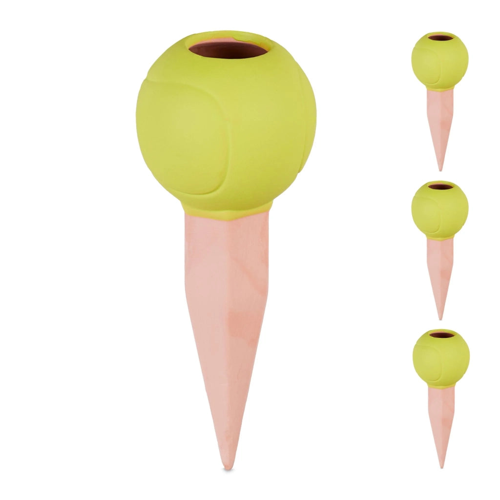 Set di 4 coni per irrigazione automatica per piante da interno ed esterno 15 x 10 cm in argilla terracotta 13_0014910